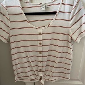 Red and white striped top! Worn once!